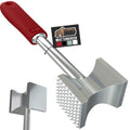 GORILLA GRIP BPA-Free Patented Dual-Sided Meat Tenderizer Tool, Soft Comfortable Handle with Hanging Hole, Heavy Duty Kitchen Mallet for Steak Beef Fish, Chicken Cutlet Pounder, Dishwasher Safe, Red - color: Red