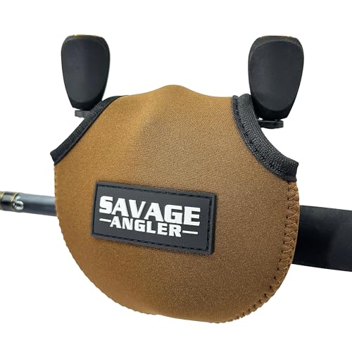 Neoprene Baitcast Reel Cover, Fishing Reel Protector, Fishing Reel Cover, Baitcaster Case, Low Profile Baitcaster Case, Casting Reel Covers, 50 100 200 Series Baistcasters (1, Brown) - color: Brown