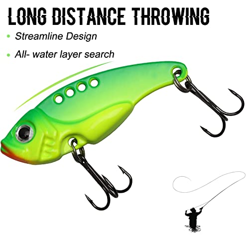 Dovesun 15/20pcs Fishing Spoon Lures Fishing Bait Trout Bass Fishing Lure for Bass, Crappie, Trout Walleye 1/5oz 1/4oz 3/8oz 1/2oz - color: A-BLADE BAITS-15pcs