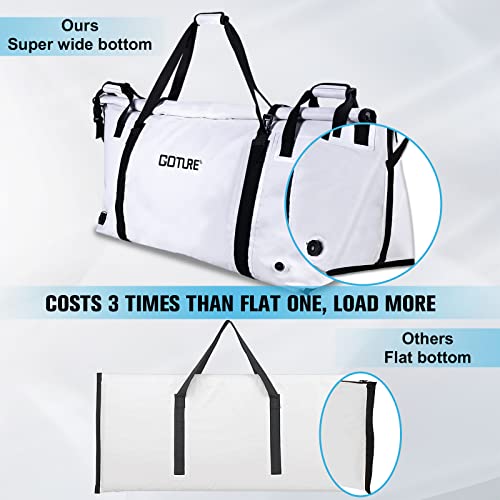 Goture Insulated Fish Cooler Bag,Travel Insulated Cooler Bag,Monster Leakproof Fish Kill Bag, Portable Small/Medium/Large Cooler Bag for Outdoor Travel Camp Beach Picnic with Drain Plug