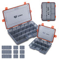 RUNCL Fishing Tackle Box, Waterproof Airtight Stowaway, 3600/3700 Tray Tackle Box with Adjustable Dividers, Plastic Storage Organizer(3700 and 2pcs smaller 3600) - color: 3700 and 2pcs smaller 3600