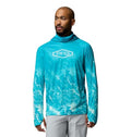 Columbia Men's Pfg Super Terminal Tackle Vent Hoodie - color: Ocean Teal Aerials Fade, size: X-Large