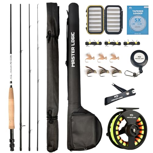 Stealth Fly Fishing Rod Combo Starter Kit - size: 9ft 5wt 4 pc
