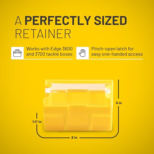 Plano Edge Terminal Small Hook Retainer Box, 3-Pack, Tackle Storage, Yellow, Includes Hook Retainer Tackle Trays, Customizable Fishing Terminal Tackle Organization - size: Small, style: Terminal Small Hook Retainer