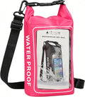 154 Pieces Waterproof Boat First Aid Kit Dry Bag with Out Bags Pouch Roll Top Boat Emergency Kit 2-in-1 for Camping Fishing Kayaking Swimming Rafting - color: Pink