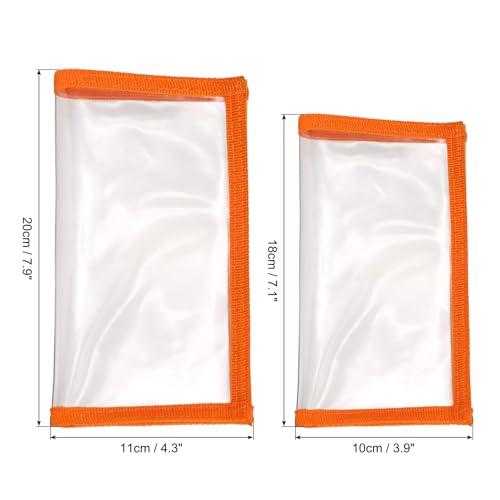 PATIKIL Fishing Lure Wrap Durable PVC Lure Covers Fishing Hook Covers Bait Storage Easily See Lures Keep Fishing Safe - color: Orange, size: 3.9" x 7.1"