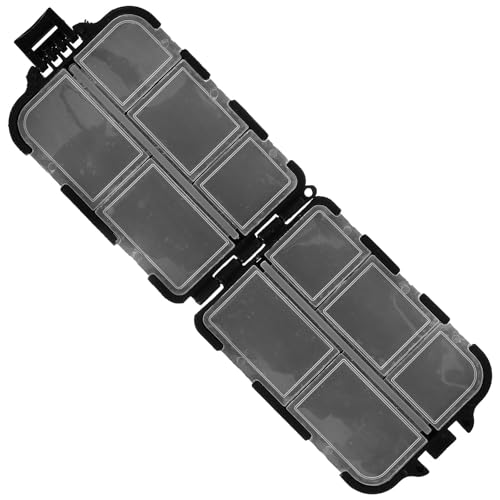 balacoo Fishing Tackle Box Portable Fishing Lure Container and Gears Box Compact Plastic Tackle Organizer for Hooks Baits and Small Accessories 3.54 X 2.36 X 0.78 in