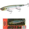 LUCKY CRAFT Gunfish 95 3 Hook Freshwater Fishing Lures and Bait for Bass Fish, Topwater Fish Line, Surface Bait with Treble Hooks, Fishing Gear for Tackle Box - color: 238 Ghost Minnow