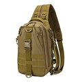ACEXIER Tactical Chest Bag Camping Multi-Color Shoulder Sling Bag Fishing Hiking Backpack Outdoor Rucksack - color: Khaki