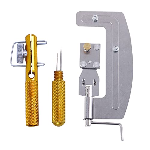 Acxico 2 Pcs Alloy Fishhook Layer Double Ended Needle knotter+semi-Automatic Fishhook line Layer Machine