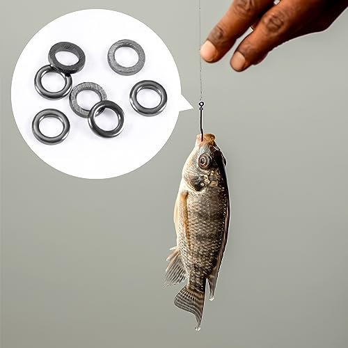 Pndeyo Fly Fishing Tippet Rings, Solid Tippet Connectors, Stainless Steel Freshwater Fishing Line Leaders - size: 40pcs 2.5mm