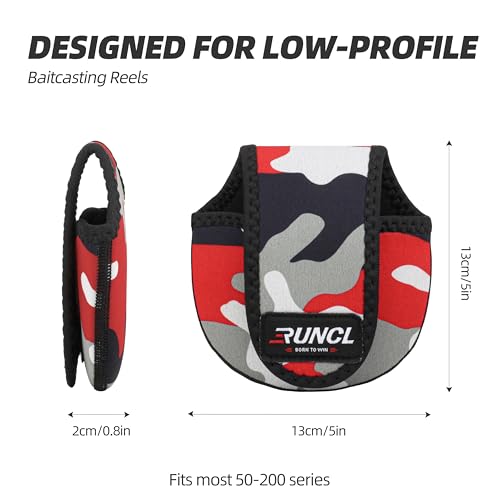 RUNCL Baitcasting Reel Bag – Protective Storage Pouch for Baitcasting Reels & Spinning Reels, Lightweight & Durable, Ideal for Freshwater & Saltwater Fishing Trips (Camouflage) - color: B-Camouflage