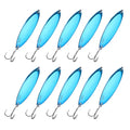 Fishing Spoons Lures, Metal Saltwater Treble Trout Lures Jigging Spoon with Treble Hooks Casting Spinner Baits - color: Blue, size: 28g / 1 oz
