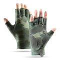 Sun Gloves UPF 50+ Fishing Gloves, Fingerless Sun Protection UV Protection Fishing Gloves Men/Women for Kayaking, Hiking, Paddling, Driving - color: green, size: Large