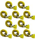 Fishing Rod Sock Mesh Sleeve Rod Cover Braided Mesh Rod Protector Pole Gloves Fishing Tools for Fly, Casting, Sea Fishing Rod - color: Yellow Color Set (10pc)
