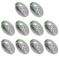 Egg Sinkers Bullet Fishing Weights Oval Shaped with Plastic Core Slip Sinkers for Catfish Fishing Casting Saltwater and Freshwater 1/5oz to 2oz - style: 1.4 Ounce-40g-10pcs