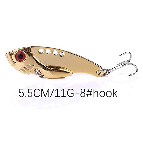 Blade Bait, Walleye Fishing Lures for Bass Fishing Lures Metal Blade Baits for Bass Trout Walleye Lures for Saltwater Freshwater,5pcs with Box