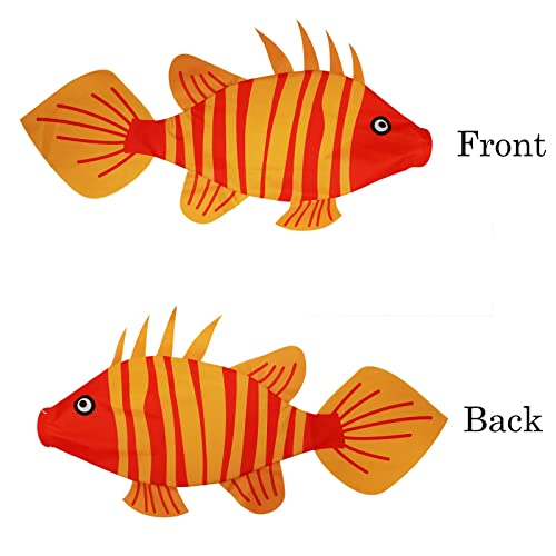 Red Fish Wind Sock | Durable Outdoor Windsock for Decoration and Fun - color: red