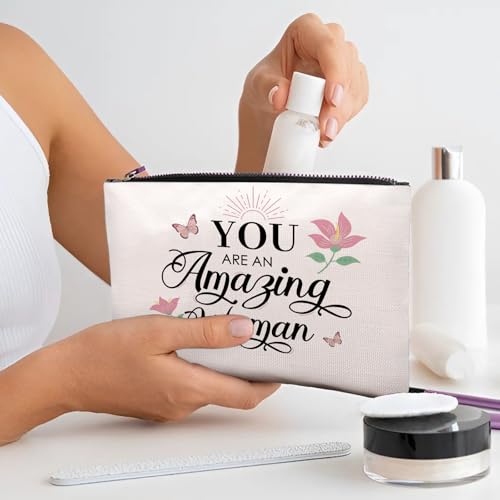 Women Makeup Bag, Mothers Day Gifts For Women, Christian Makeup Pouch, Christian Travel Toiletry Bag With Zipper, Birthday Gifts For Mom, Amazing Women Toiletry Bag - color: Amazing Women