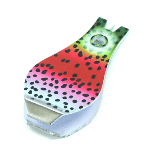 Kingfisher Fishing Accessory Fly Fishing Wide Tippet Nipper - Variety of Colors - color: Rainbow Trout