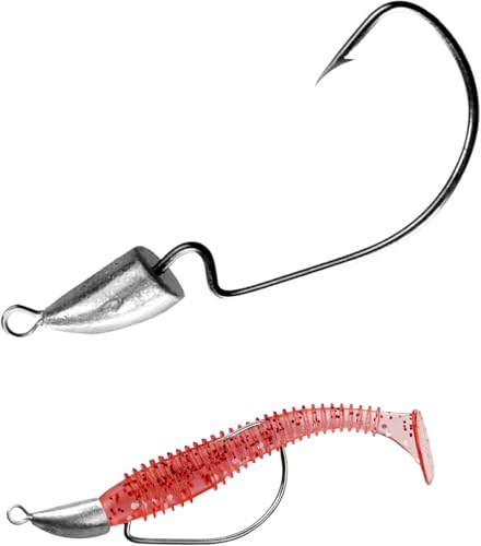 THKFISH Weedless Swimbait Jig Heads for Bass Fishing, Weighted Texas Rig Hook Fishing Hooks Saltwater Freshwater 1/8 oz, 1/6 oz, 1/4 oz, 3/8 oz, 1/2 oz,3/4 oz - color: A-Crank hook, size: 7g(1/4 oz)-3/0#-20pcs