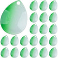 Colorado Blades Spinner Blades Lure Making Kit, 30pcs Colorful Metal Blades Easy Spin Spoons Inline Spinner Walleye Rig Making DIY Fishing Lure Making Supplies for Trout Salmon Bass Fishing - color: Smooth-Green & White-30pcs