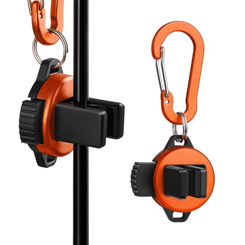 Fishing Rod Clip（Extra-Strength Version）, Wearable Fish Rod Holder， Fly Fishing Pole Holder Pole Clips Fly Fish Accessories - color: Orange
