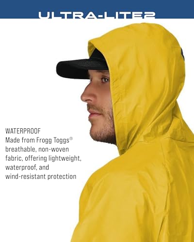 FROGG TOGGS Men's Ultra-Lite2 2-Layer Waterproof Breathable Rain Suit - color: Yellow, size: Small
