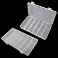 Styquenzer 2 Pack Tackle Box Organizer 6 Grids, Clear Plastic Fishing Tackle Box, Compartment Storage Box, Craft Organizer for Lure Bait Hooks Storage Screws Nail Pins(8.18×4.64×1.29inch)