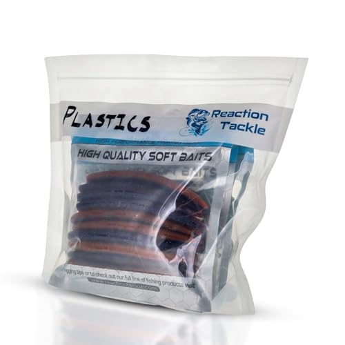 Reaction Tackle Clear Bait Bags for Soft Plastics, Resealable Fishing Organizer Pouches with Write On Label Area, Tear Resistant Storage for Lures, Worms, and Terminal Tackle, 20-Pack - size: 20-Pack
