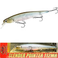 LUCKY CRAFT Slender Pointer 112 MR Fishing Lure, 4.5" Suspending Jerkbait, 4-5 ft Depth, Long Casting, Freshwater Trout and Bass Lures, Bass Fishing Gear and Tournament Hard Bait - color: 538 NC Ghost Minnow