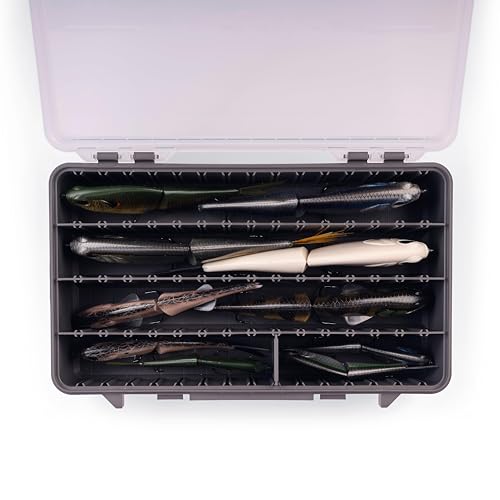 Plano StowAway 3700 Deep Stow Tackle Box, with Corrosion-Preventive Rustricor, Single Latch Design, Transparent DuraView Lid, Stackable Storage for Fishing Bait, Lures and Gear - size: 3700 Deep, style: New Model