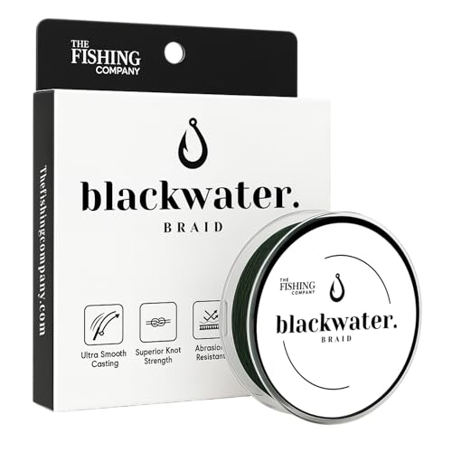 Blackwater Braid 8X Braided Fishing Line – Smooth, Strong UHMWPE Fiber – Abrasion Resistant, Zero Stretch – for Saltwater & Freshwater - color: Dark Green, size: 8LB (300 Yards)