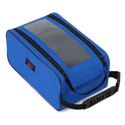 VISEMAN Fishing Tackle Bag, Waterproof Bait Storage Bag, Tackle Organizer | Fishing Bait Bag with Transparent Window for Crappie and Bass Fishing - color: Blue