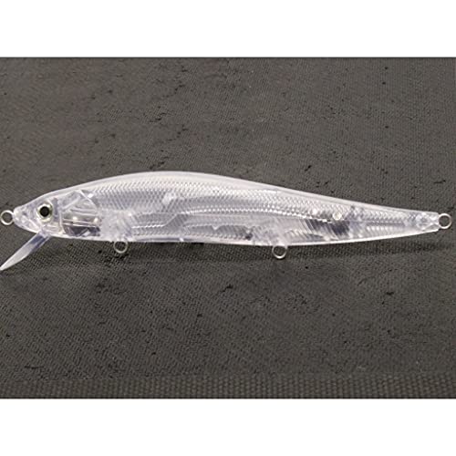 Blank Unpainted Minnow Crankbait Topwater Lipless Jerkbait Fishing Lures - color: UPM680P10