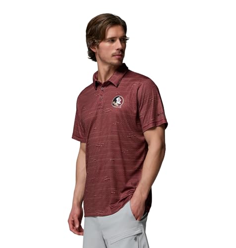 Columbia Men's Collegiate Super Terminal Tackle Polo - color: Fsu - Cabernet, size: Medium