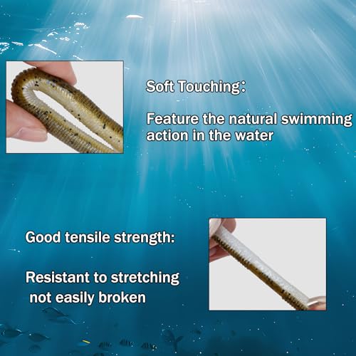 Soft Plastic Fishing Lures with Salted Hook Slot 10pcs FS/RE-09 - color: Color C