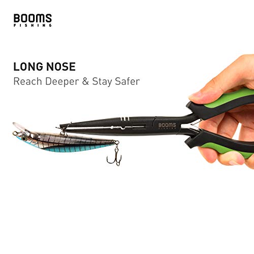 Booms Fishing Gear and Equipment: 6pcs Fishing Tools Kit with Needle Nose Pliers, Fish Gripper, Scissors, 24" Ruler, Retractor & Lanyard - Saltwater Fishing Tackle Accessories Gifts for Men, TK1 - color: Green