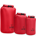 Wise Owl Outfitters Waterproof Dry Bag 3-Pack – Lightweight & Airtight 5L/10L/20L Small & Large Dry Bags for Kayaking, Beach, Travel, Boating, Hiking - color: Red