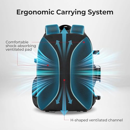 Piscifun Fishing Tackle Backpack with Rod & Gear Holder, Lightweight Outdoor Water-Resistant Fishing Shoulder Storage Bag with Protective Rain Cover, Black - color: Black, size: Large