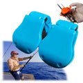 Multifunctional Rod Holder,Fishing Line Knotter Hook Needle, Fishing Pole Straps for Organizing and Protecting, Portable Takedown Beach Auto Fixed Fish Poles Holders - color: Blue