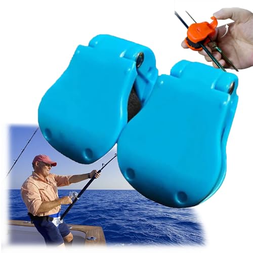 Multifunctional Rod Holder,Fishing Line Knotter Hook Needle, Fishing Pole Straps for Organizing and Protecting, Portable Takedown Beach Auto Fixed Fish Poles Holders - color: Blue