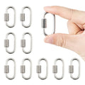HOME MASTER HARDWARE Stainless Steel Quick Link ，Small Locking Carabiner, Threaded Chain Connector for Chain Links (10-Pack) - size: 5/32in，10pack