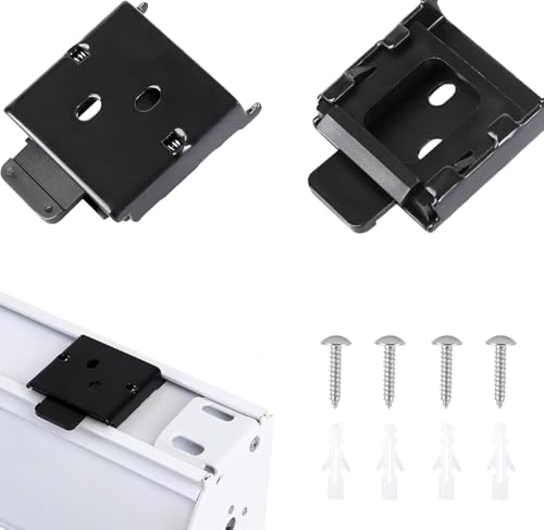 coolaroo Replacement Parts - Outside Mounted Blinds Curtain Rod Bracket Attachment, Vertical Blinds Replacement Parts, Deer Blind Brackets & mini Blind Brackets for Blinds Replacement - color: Black, size: 1 SET