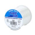 Triple Fish Monofilament Fishing Line - Strong Clear Pink Camo Color for Trolling, Bottom Fishing, Casting Main Line Catfish, Bass - color: Clear, style: 40 Lb Test / 1/4 Lb Spool