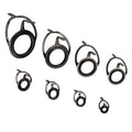 8 PCS Fishing Rod Tip Repair Kit Double Leg Fishing Rod Guides Eyes Stainless Steel Ceramic Ring Rod Tip Guide for Fishing Pole Eyelets Replacement kit