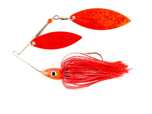 Nichols Lures Pulsator Metal Flake Double Willow Spinnerbait - color: Red Pepper, size: 1/2-Ounce