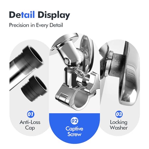 Boat Fishing Rod Holder, 360 Degree Marine Grade Stainless Steel 316 Adjustable Swivel Fishing Pole Holders, Deck Mount and Rail Mount Fishing Rod Bracket - style: 32mm Rail Mount