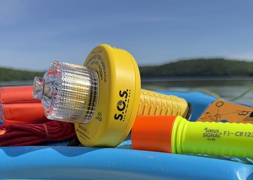Sirius Signal SB-3L Boating Safety Dry Bag Kit - USCG Approved | Emergency SOS Kit, Includes Electronic Boat Flare Replacement, Essential Safety, Ideal for Kayaks, Boats, and Paddle Craft - size: Dry Bag