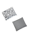 HOME COMFORT Ultra Mini Microwavable Heating & Cooling Pads - 100% Natural Rice 2-Pack (4.5” X 5”) (Ultra Black & White) - color: Ultra Black & White